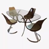 Euro Steel Furniture table and 4 chairs set 1970