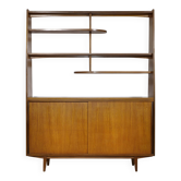Mid-Century Highboard with Kidney Shaped Shelf in Teak, 1960s