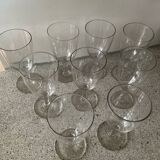 6 verres à vin cristal