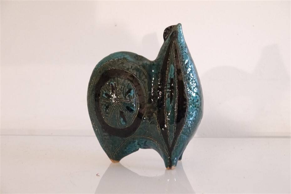 Stylized ceramic rooster by Aldo Londi for Bitossi