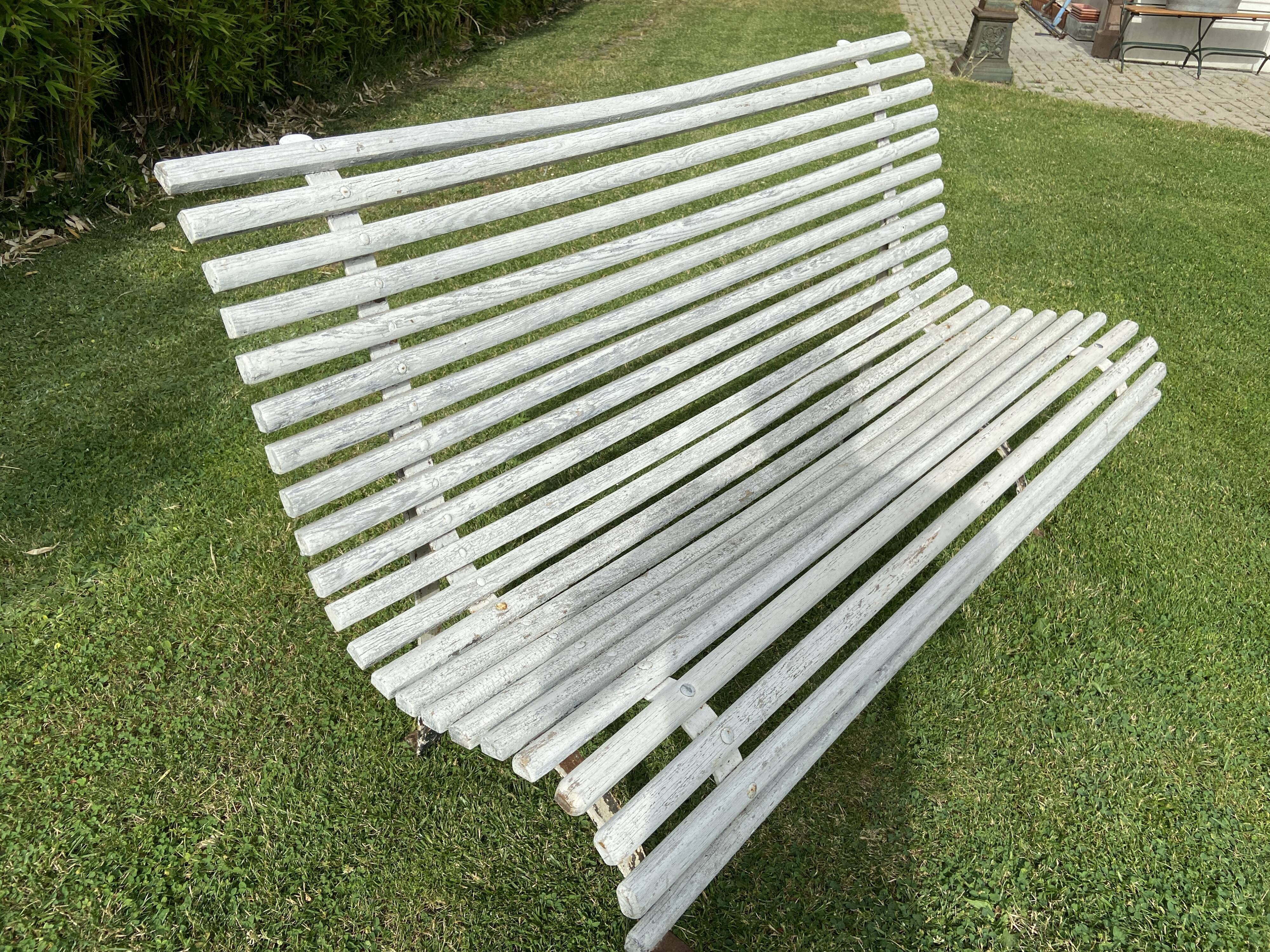 Banc vintage de jardin des années 60
