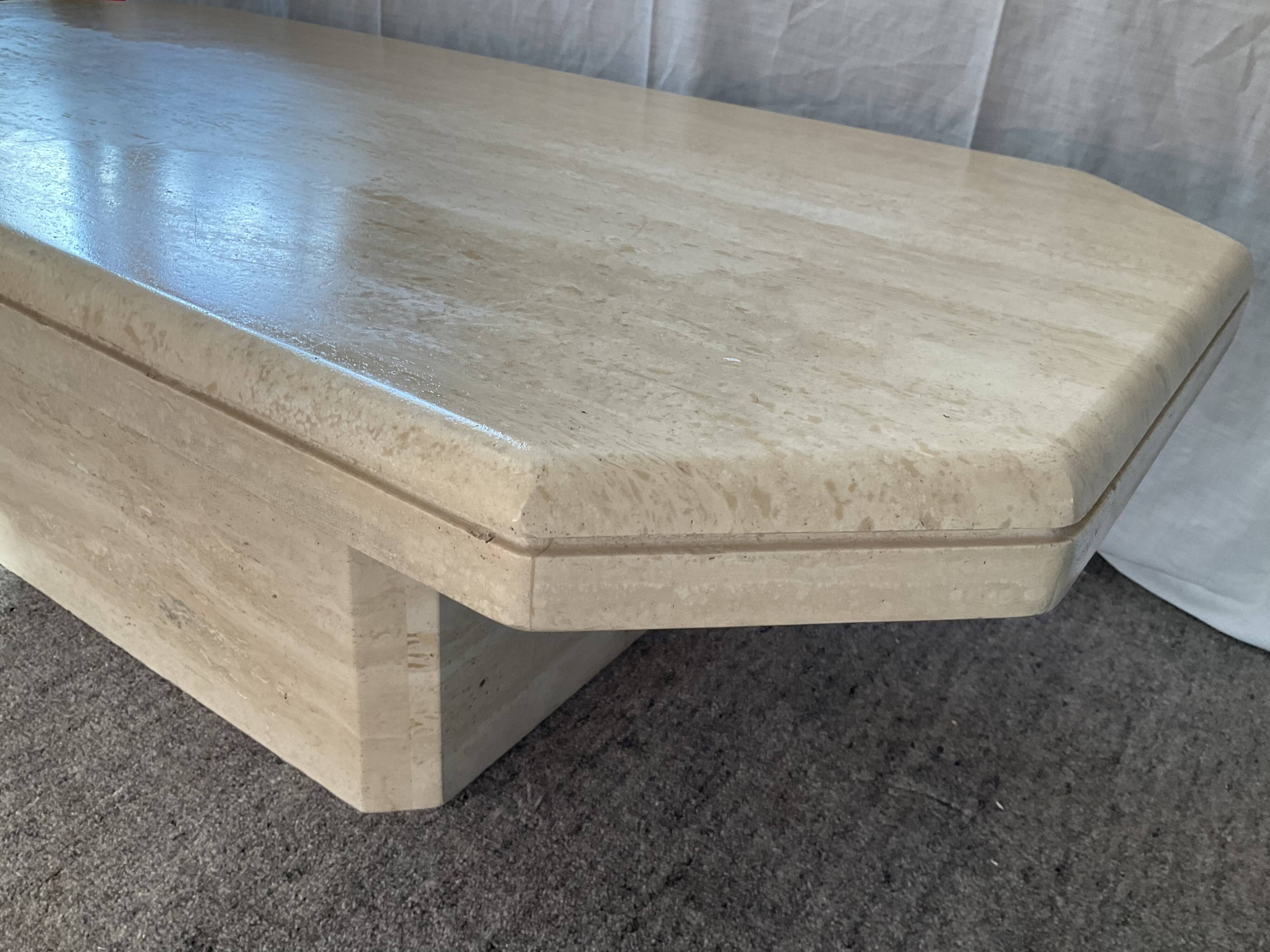Travertine coffee table from the 70s