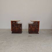 Pair of bedside tables by Jindrich Halabala for Up Zavody art deco 1950