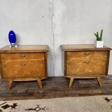 Pair of vintage bedside table and end table