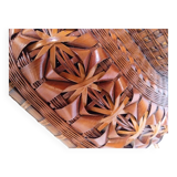 Cup / basket ikebana japan bamboo braided XXth