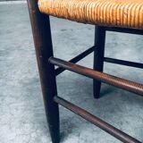 French Provincial Design Rush Dining Chairs, 1940s, Set of 8