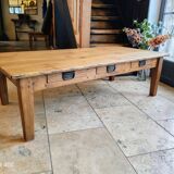 Solid oak coffee table