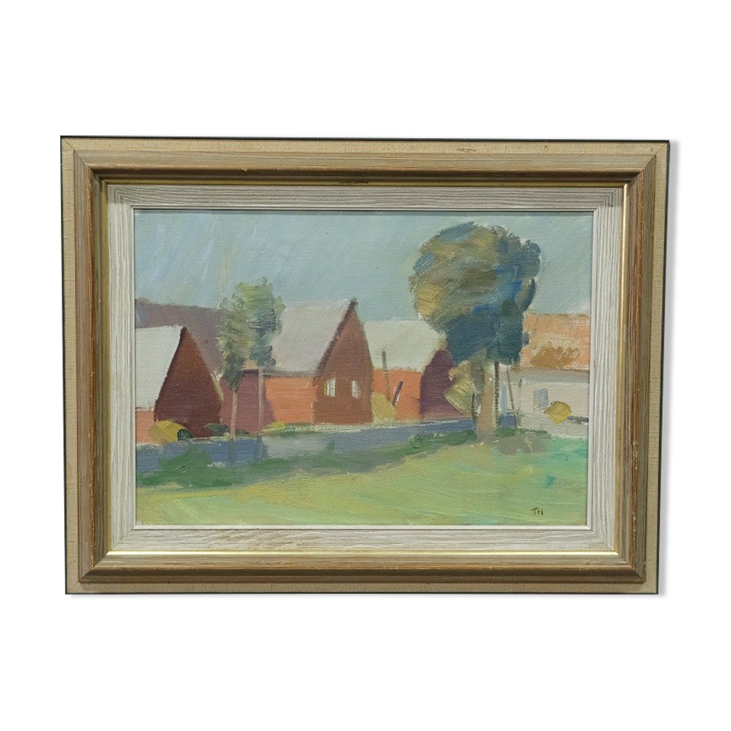 Tage Nilsson ( 1926-1997), Swedish Modern Painting, Oil on Canvas, 1960s, Framed