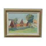 Tage Nilsson ( 1926-1997), Swedish Modern Painting, Oil on Canvas, 1960s, Framed