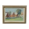 Tage Nilsson ( 1926-1997), Swedish Modern Painting, Oil on Canvas, 1960s, Framed