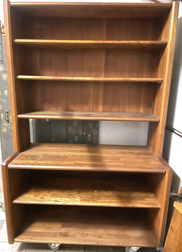 Pierre Chapo bibliothèque en orme système modulable « Go »