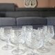 Lot of 6 x Cognac/Brandy glasses. Cut Bohemian crystal. Boho chic.