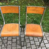 School mullca 510 vintage 1960 adult chairs pair
