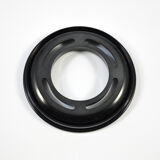 Lotus ashtray in black melamine by Enzo Mari for Danese, 1973