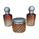 Baccarat crystal toiletry set, Bambou Tors model