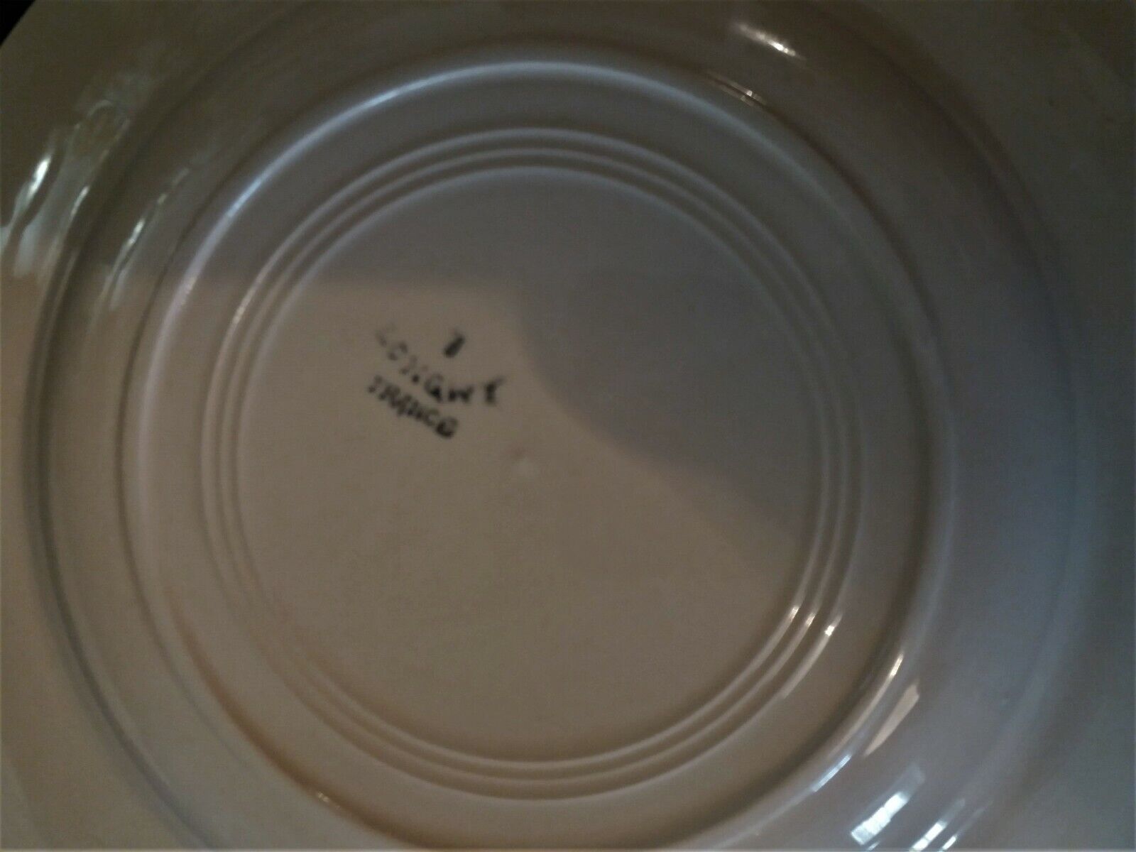 Series of four hollow plates Longwy 50s cherry blossoms