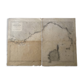 Old map Marseille - Corsica - Island of Elba 1888