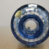 Val Saint-Lambert crystal blue flask