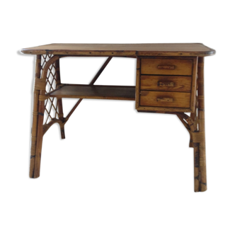 Vintage rattan desk