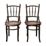 Canned bistro chairs