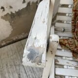 4 white wooden garden chairs