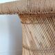Vintage coffee table with braided cord in Audoux Minet bamboo style/1970s
