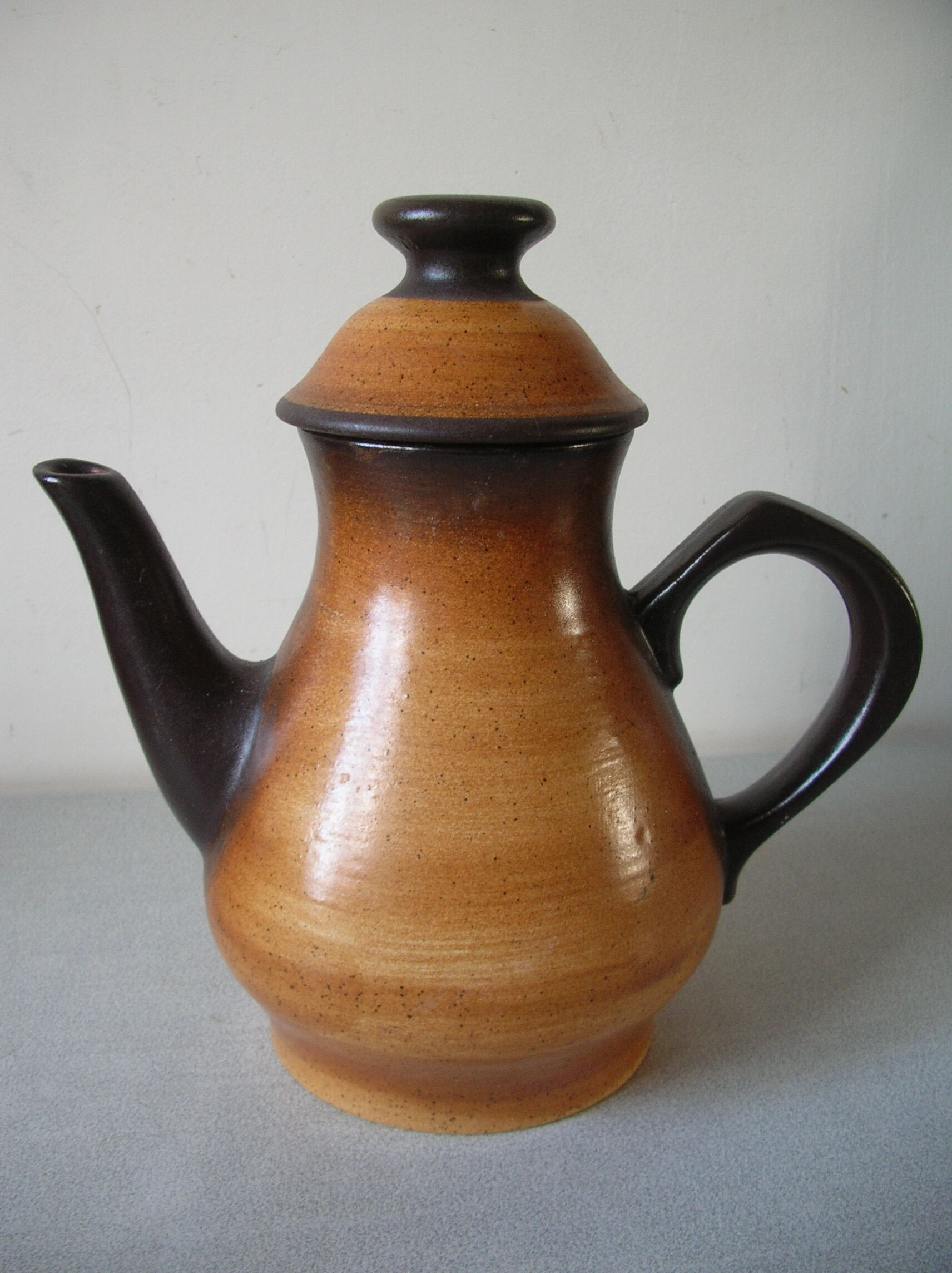 Ancienne cafetière années 1980 en faïence/grès Meylan St Amand déco cuisine campagne
