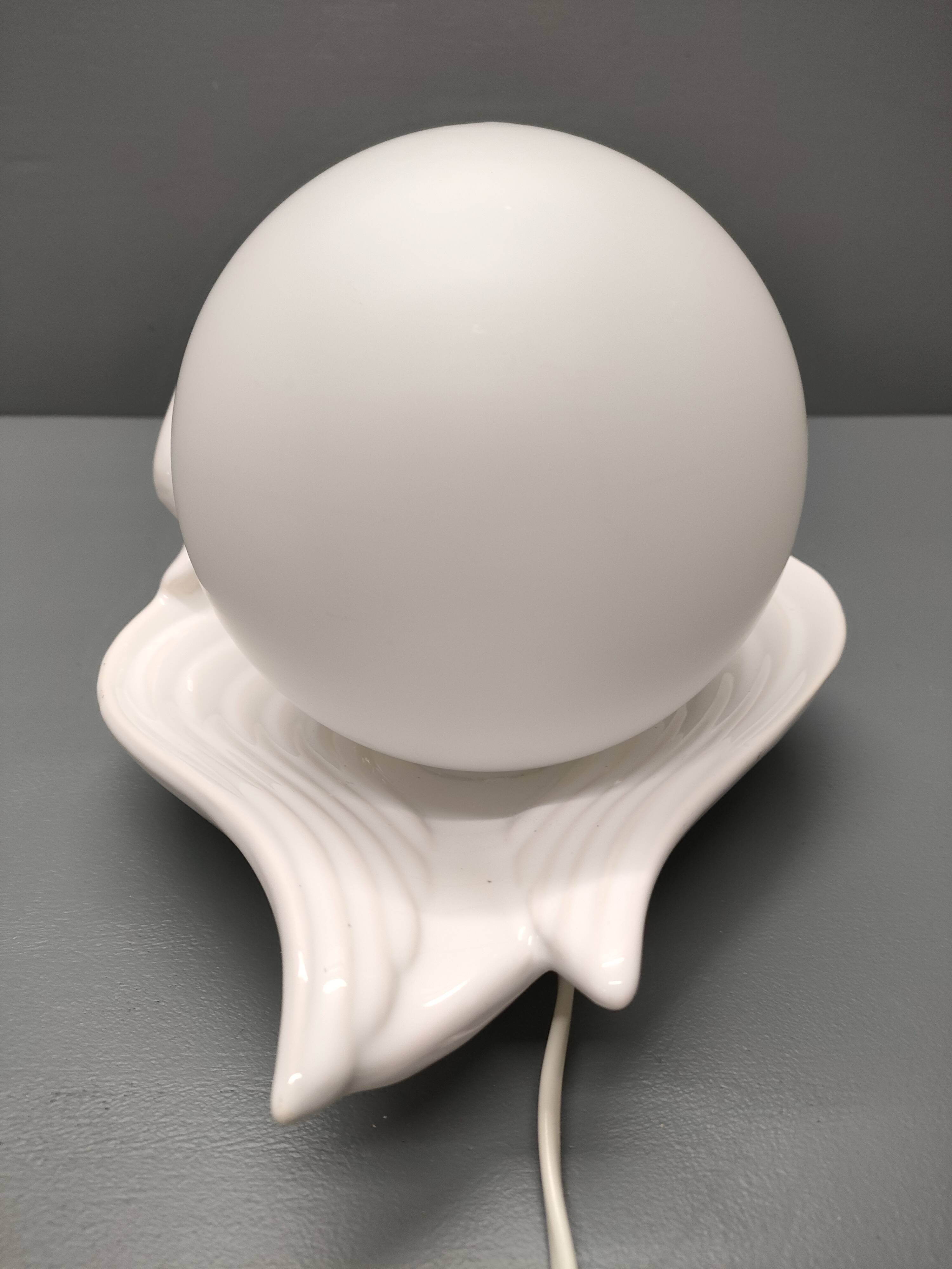 Ceramic swan lamp - Delfts Wit - 70s/80s - Netherlands