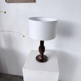 1940s Art Deco oak desk lamp