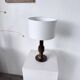 1940s Art Deco oak desk lamp