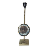 Chrome and Brazilian amethyst lamp base