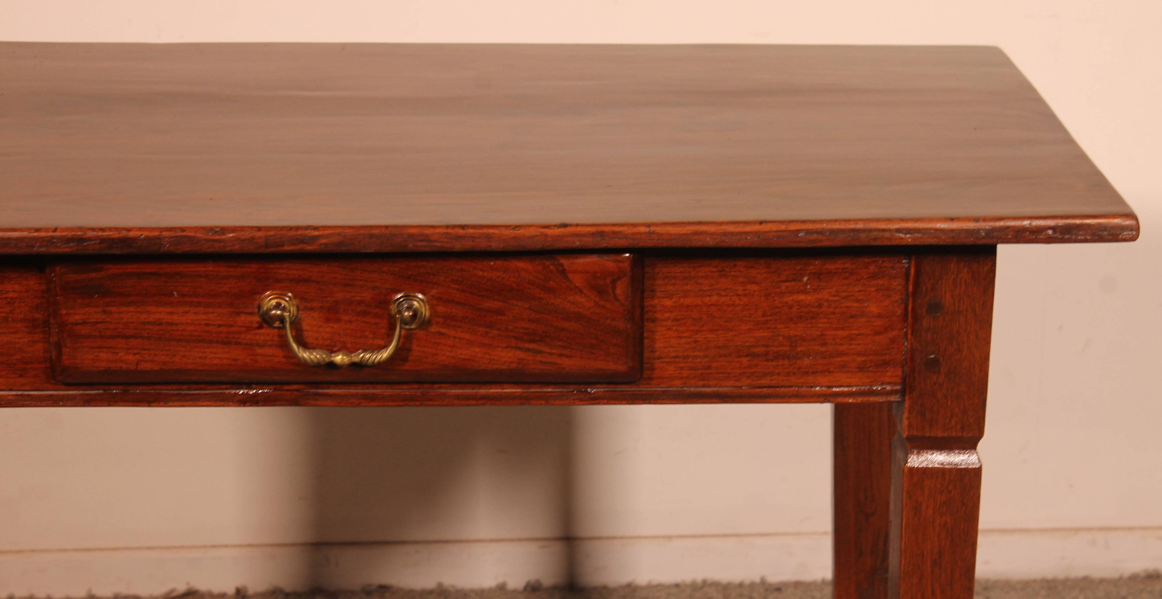 Small 19th Century Desk with Straight Legs