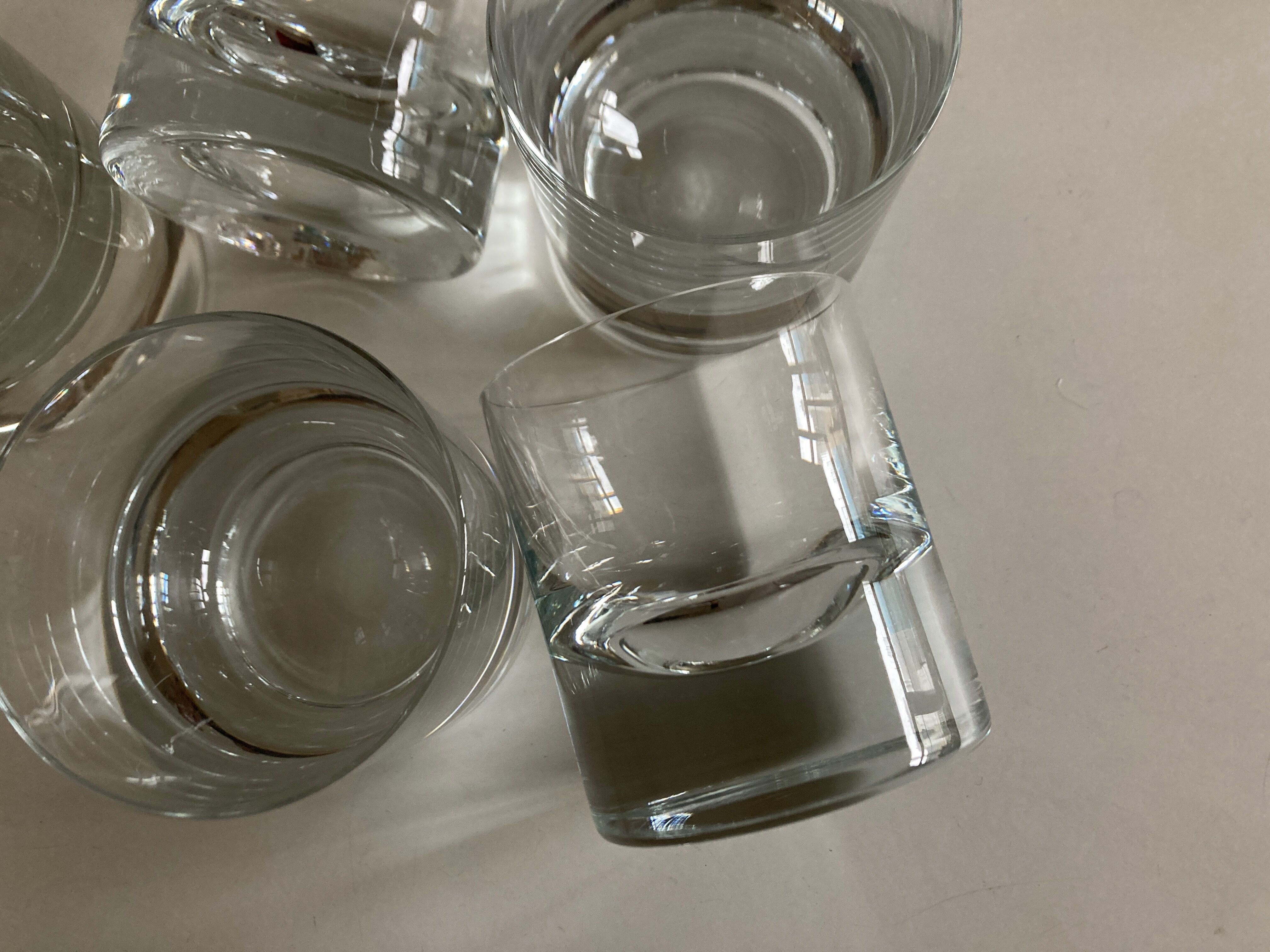 Set of 6 glasses solid cups XXL crystal 1970