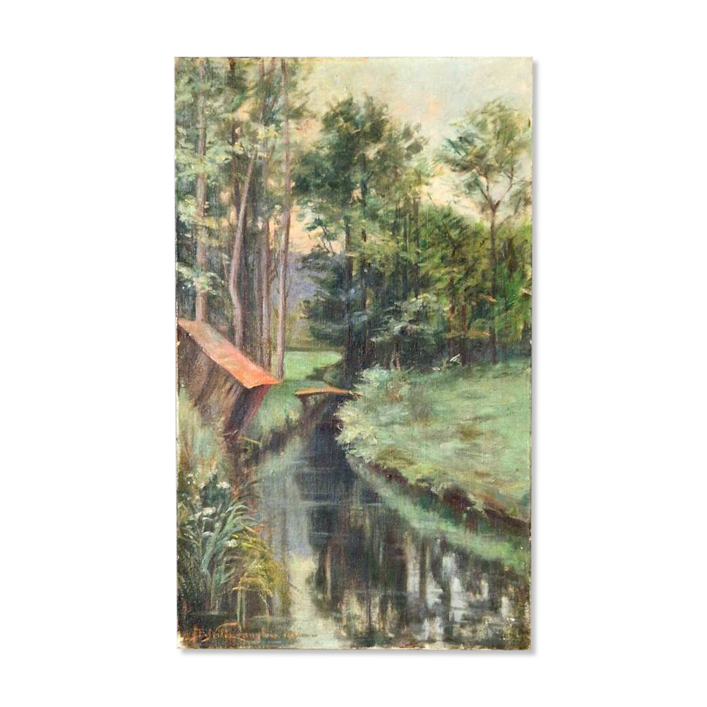 Washing Place Near the Woods by Niles Langlois dated 1907