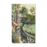 Lavoir Près Des Bois Par Niles Langlois daté 1907