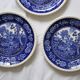 Set of 6 flat plates Villeroy and Boch, blue Rusticana model, vintage