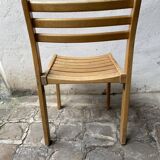 Series of 6 XXth chairs in varnished oak
