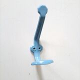 Vintage wall hook - blue lacquered metal - 1960-70