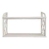 White rattan shelf
