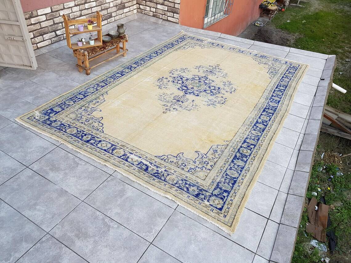 Turkish Oushak Living Room Rug sku910