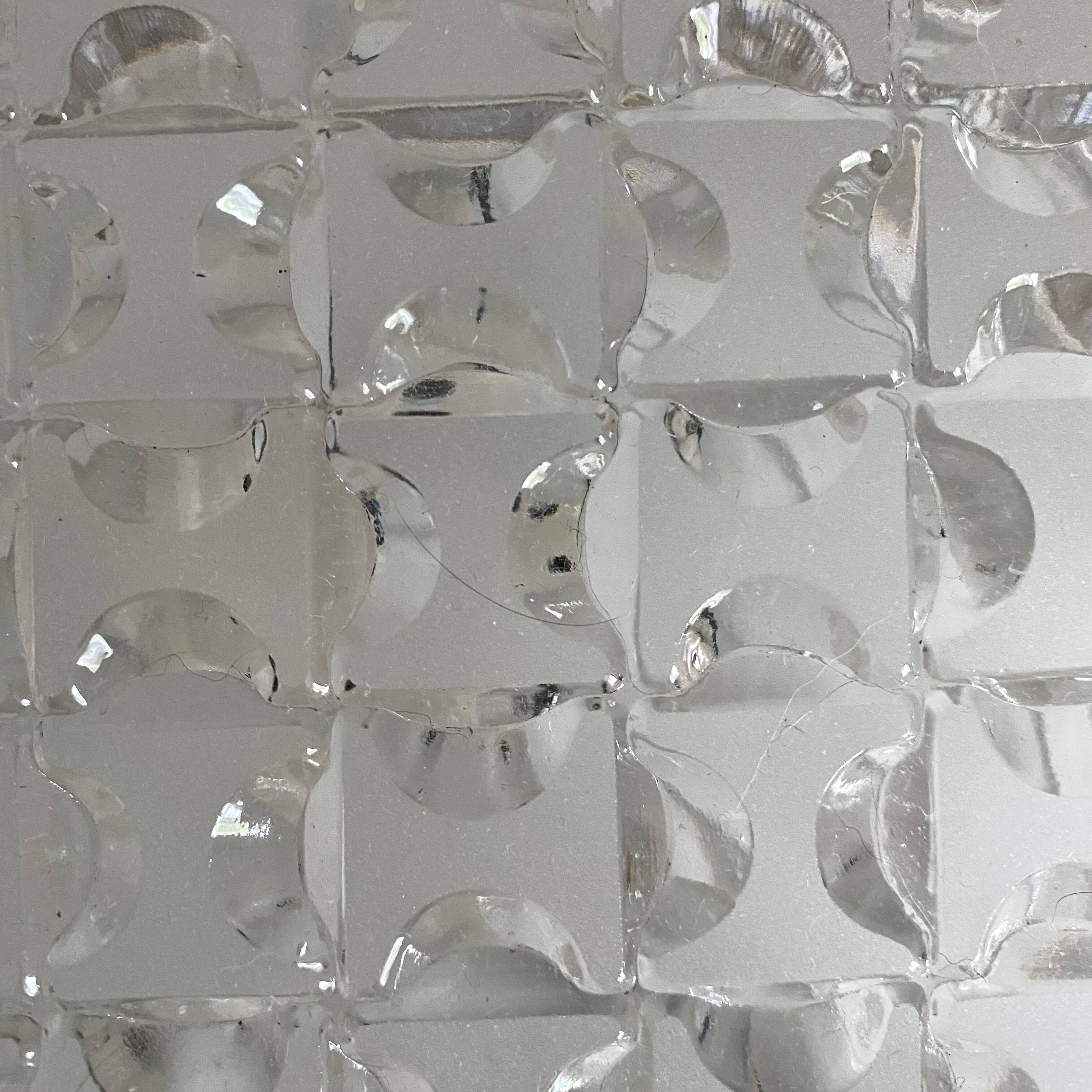 Round ceiling light in holophane glass, 1960s