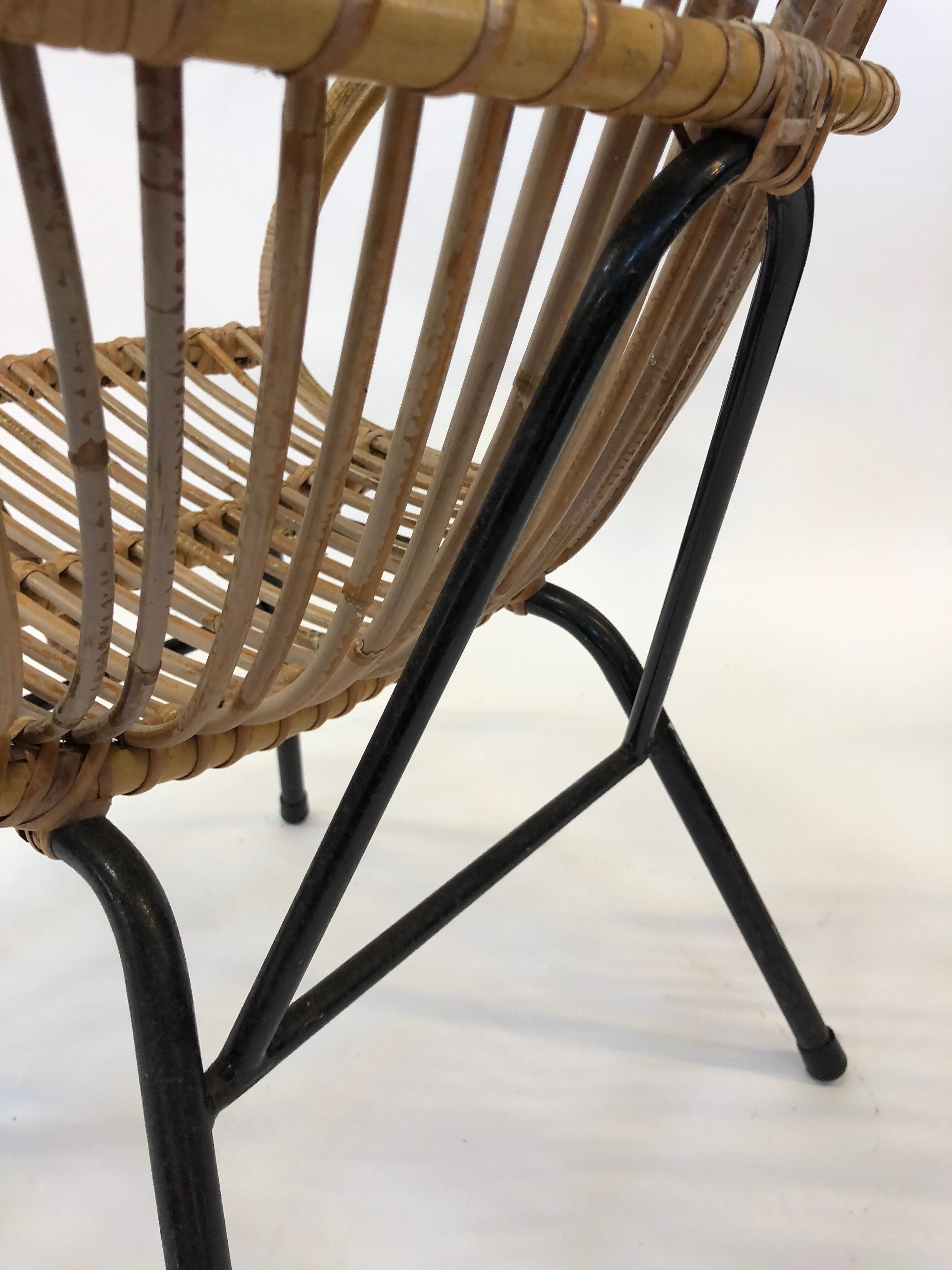 Rattan chair by Rohe Noordwolde, 1960
