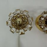 Set of 2 Palwa crystal wall lamps , 1970’s Germany