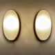 Pair of Vintage Limbourg Wall Lights, Brass Glass