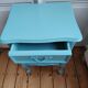 Chevet vintage style Louis XV peint en bleu