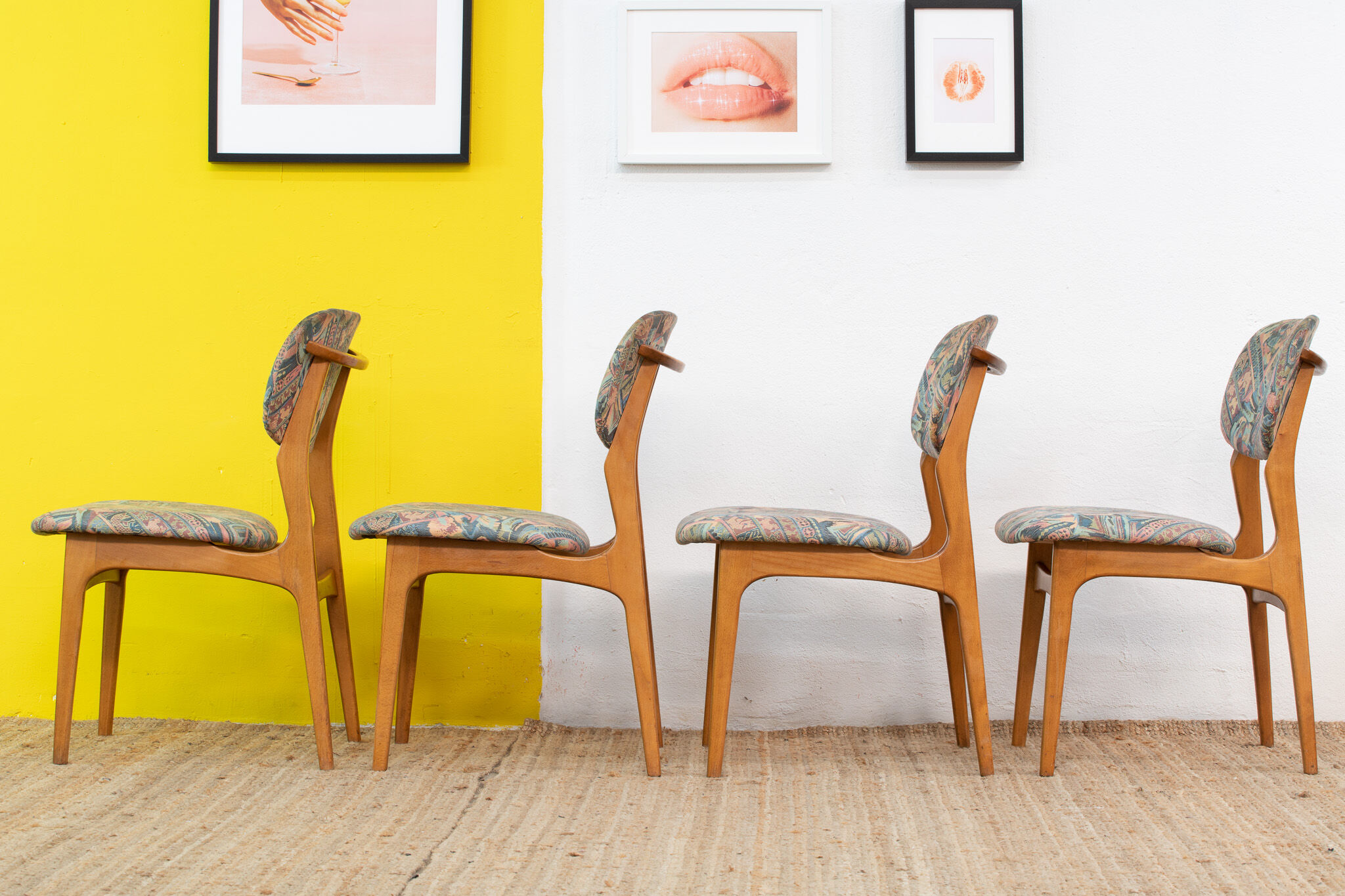 Series of 4 Vintage Scandinavian Chairs – 45 cm