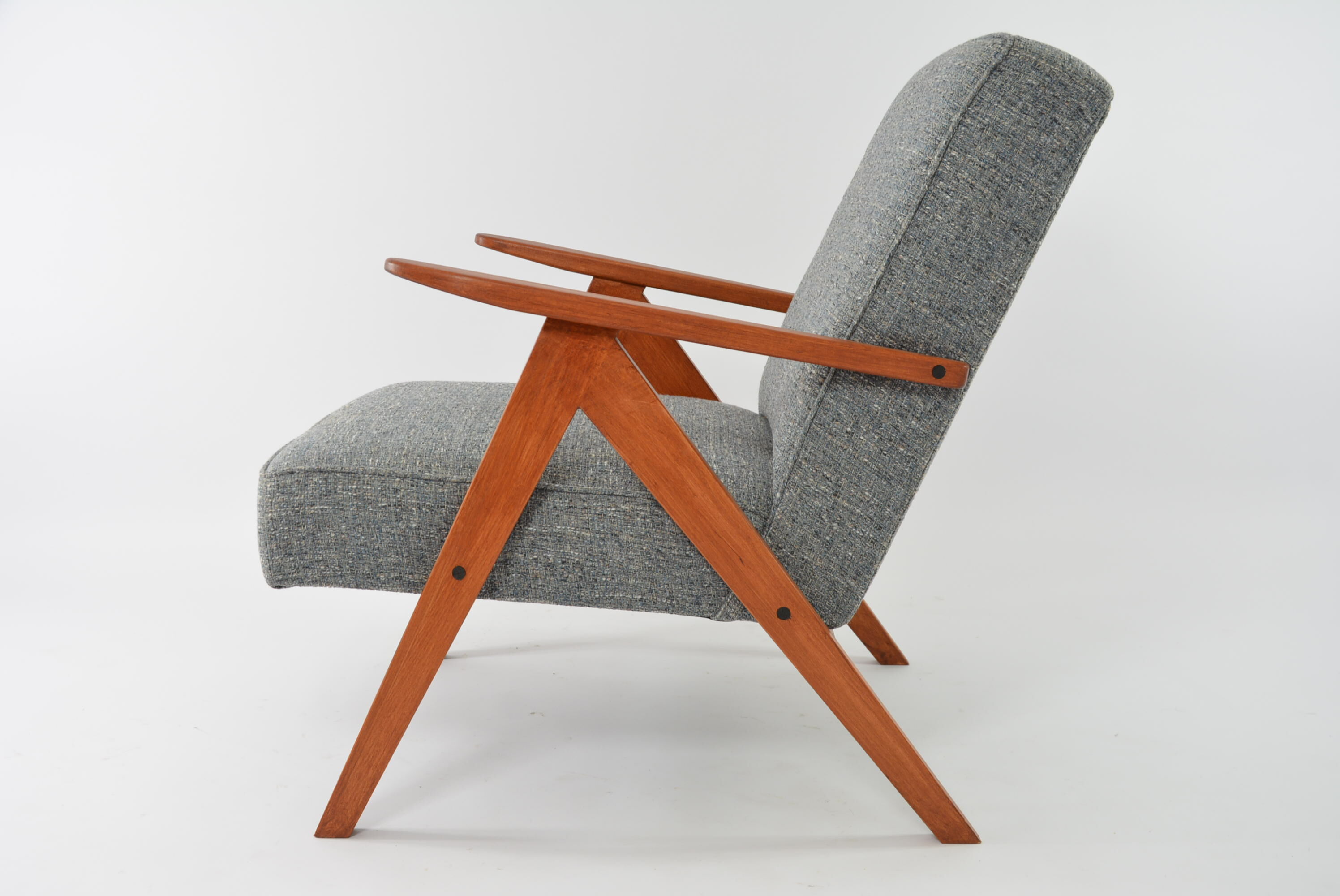 Armchair kompas blue gray mottled