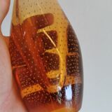 Golden orange orchid vase from Kastrup Glassworks 1950