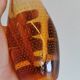 Golden orange orchid vase from Kastrup Glassworks 1950
