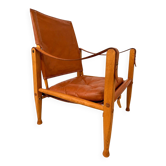 Kaare Klint The Safari Chair in cognac leather signed Rud. Rasmussen